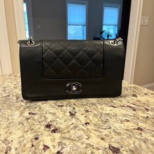 Chanel Mademoiselle Medium Black Flap